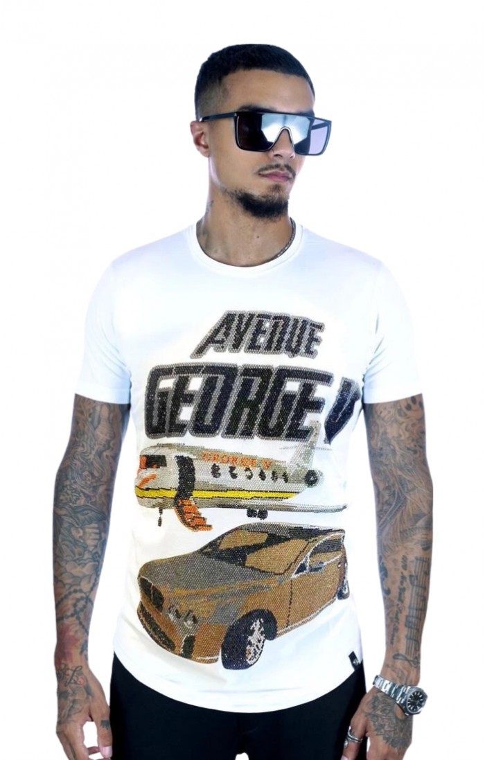 T-shirt George V Paris AVENUE Blanco