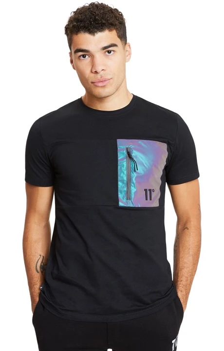 T-shirt 11 Degrees with Black Reflective Design