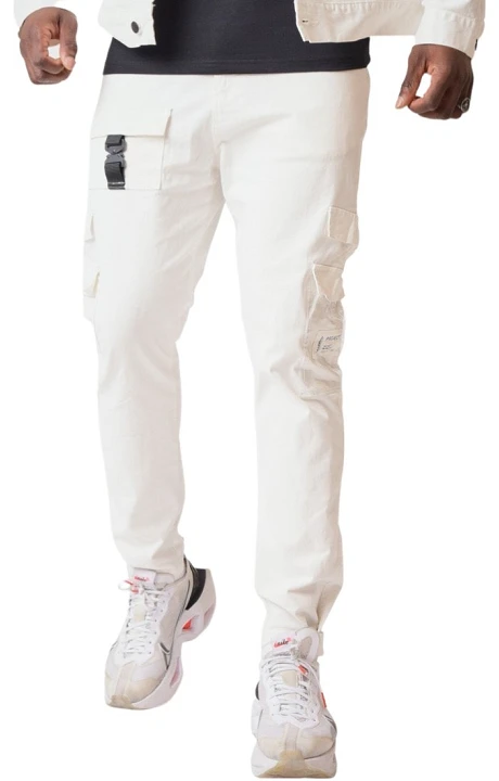 Spodnie Project X Paris con Bolsillo Transparente Blanco