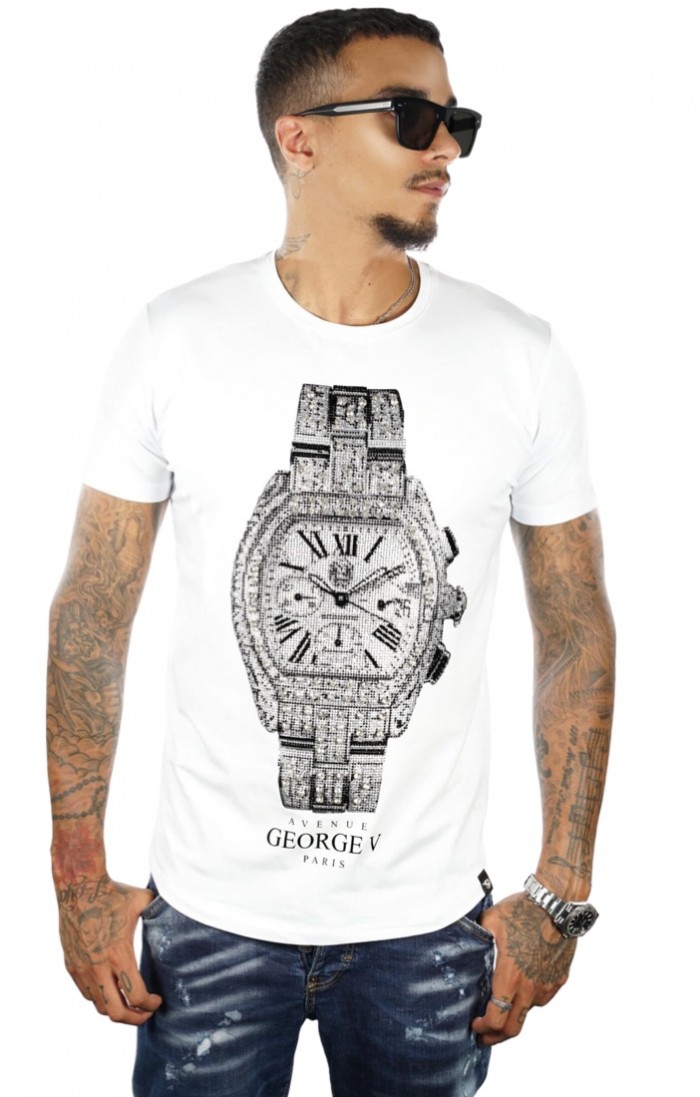 Camiseta George V Reloj Blanco