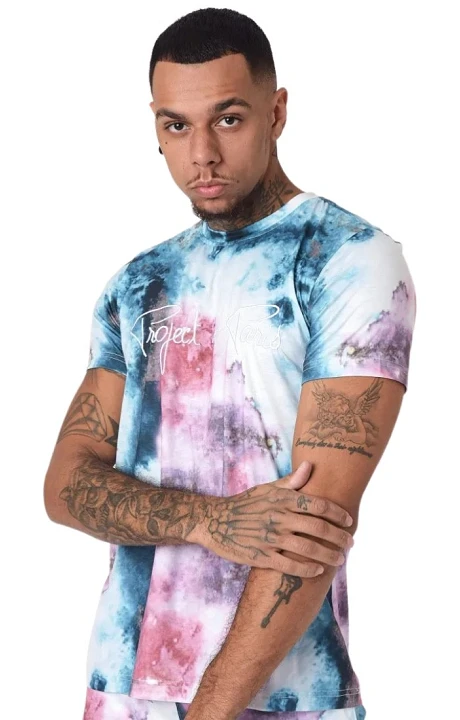 T-shirt Project X Paris Tie & Dye Embroidered White