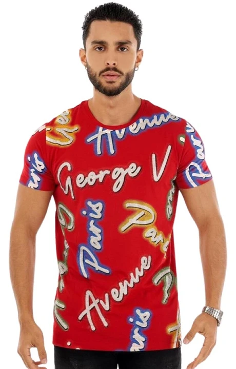 Camiseta George V Paris Pedreria GV Street Rojo