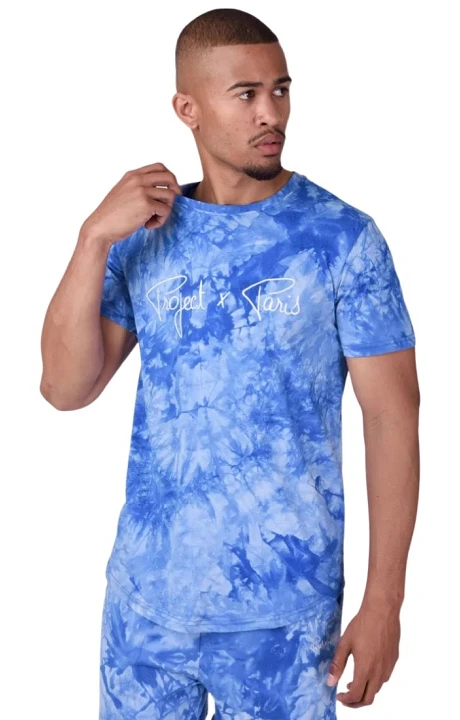 T-shirt Project X Paris with Signature Tie & Dye Blue