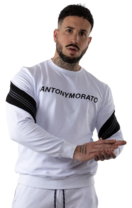 Sudadera Antony Morato Slim Fit Logo Estampado Blanco