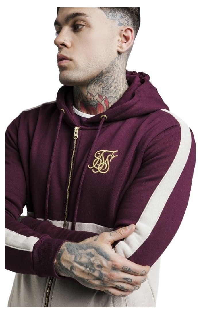 sik silk burgundy tracksuit