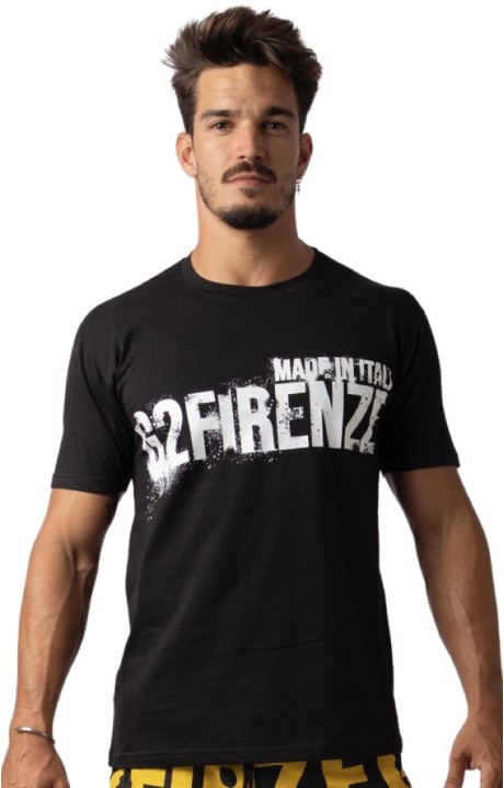 Camiseta G2 Firenze Slim Basic Spray Negro