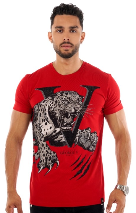 Camiseta George V Paris The Leopardo GV Rojo