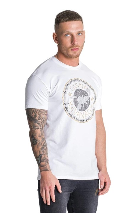 Camiseta Gianni Kavanagh con Cristales Astral Blanco