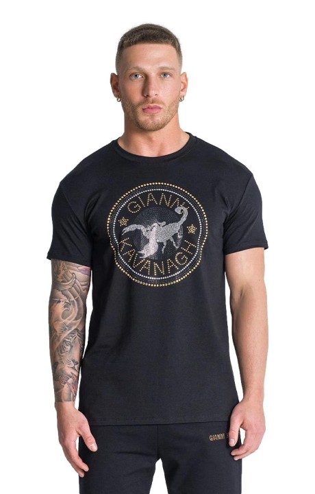 T-shirt Gianni Kavanagh with Black Astral Crystals