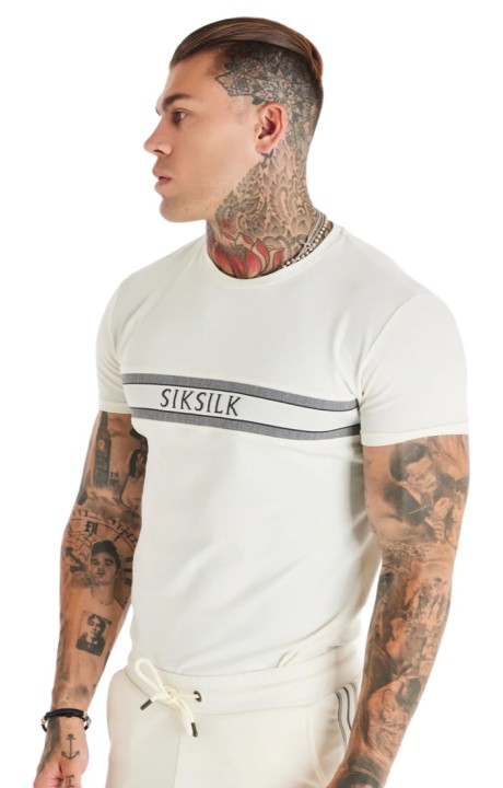 Camiseta SikSilk Logo Bordado Blanco