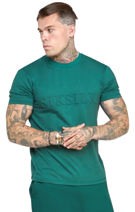T-shirt SikSilk Embossed Verde