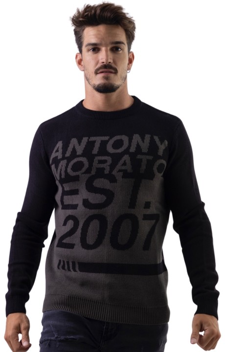 Jersey Antony Morato London Logo Black Print