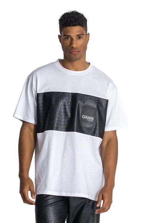 Camiseta Gianni Kavanagh Parche Oversize Bronx Blanco