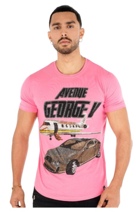 Camiseta George V Paris AVENUE Rosa