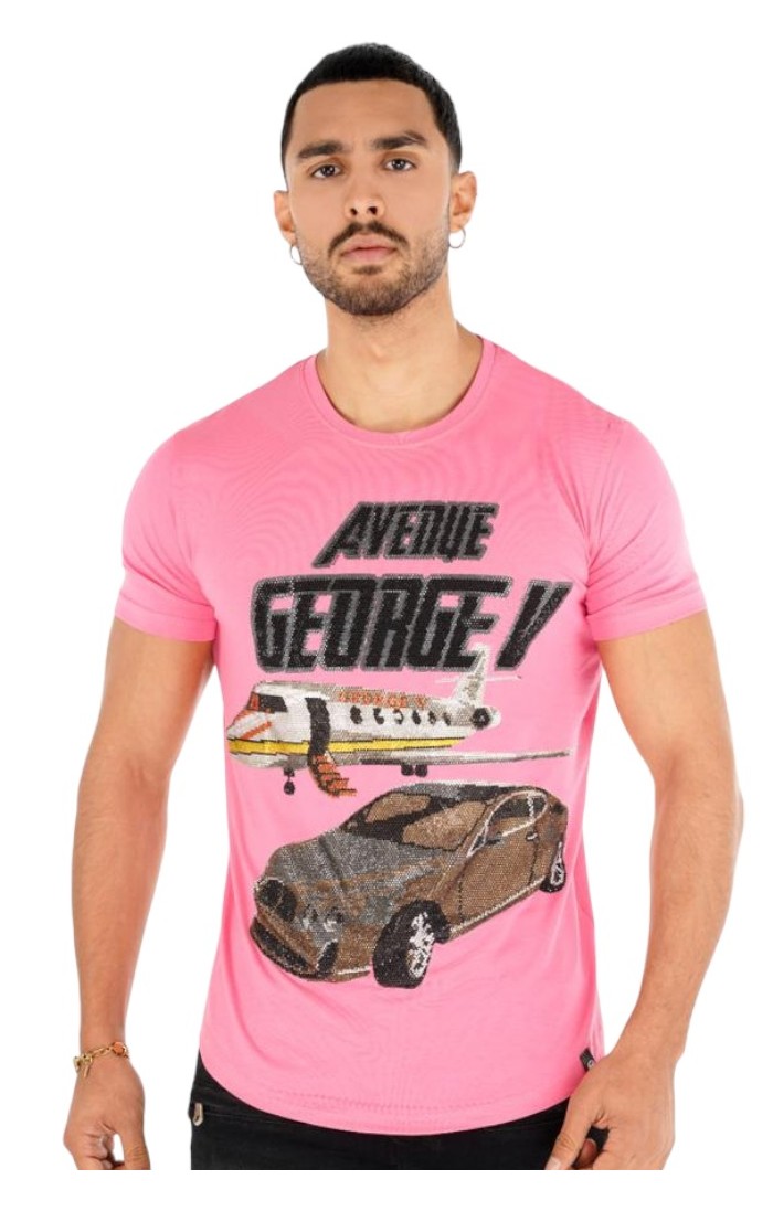 Camiseta George V Paris AVENUE Rosa