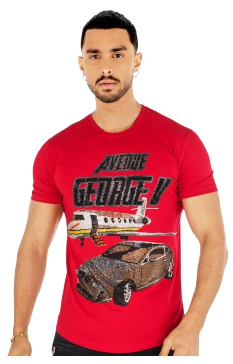 Camiseta George V Paris AVENUE Rojo