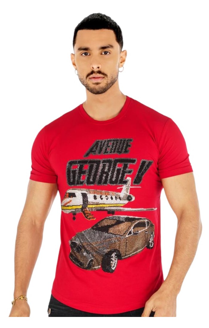 Camiseta George V Paris AVENUE Rojo