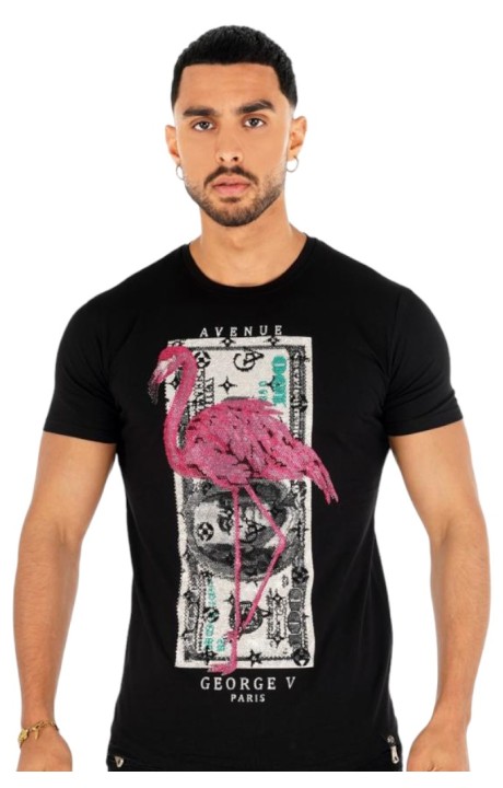 Koszulka George V Paris Czarny dolar flamencki
