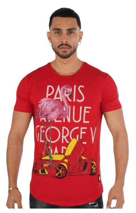 Camiseta George V Paris Ferrari Flamenco Rojo