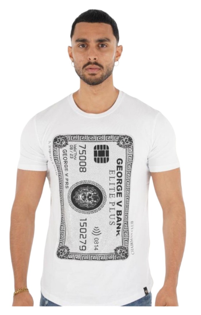 Camiseta George V Paris Cartão Crédito Premiun Branco