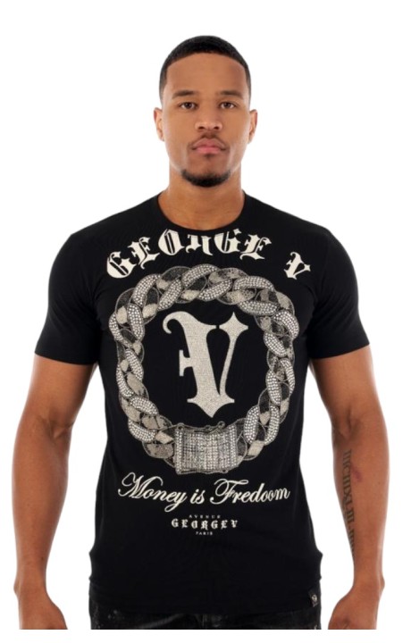 Camiseta George V Paris Anillo GV Negro