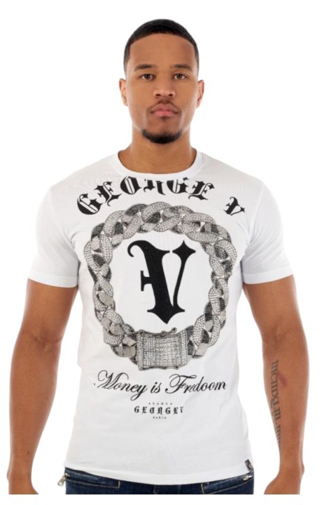 Camiseta George V Paris Anillo GV Blanco