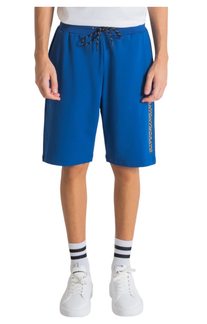 Pantalões Antony Morato Logo Estampado de Goma Azul