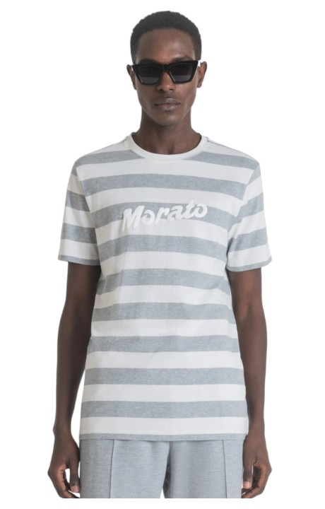 Camiseta Antony Morato con Rayas Melagne Blanco