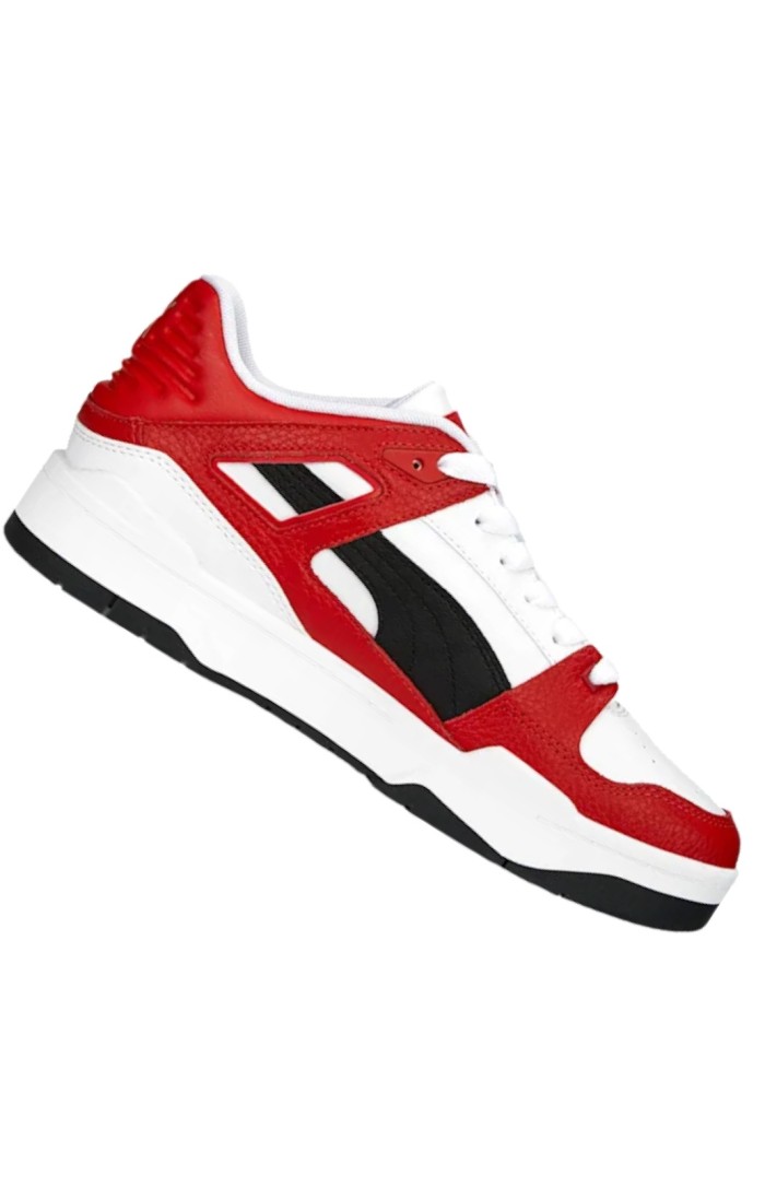 Biało-czerwone skórzane buty Puma Slipstream