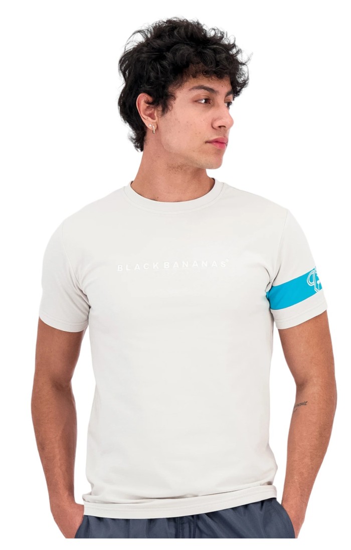 T-shirt BlackBananas Commander Tee biało-niebieski