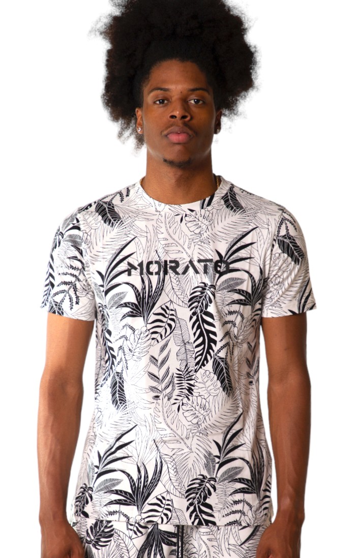 T-shirt Antony Morato Algorithme imprimé Jungle Blanc
