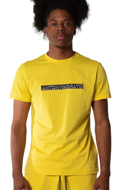 Camiseta Antony Morato Logo Goma Transferido Amarillo