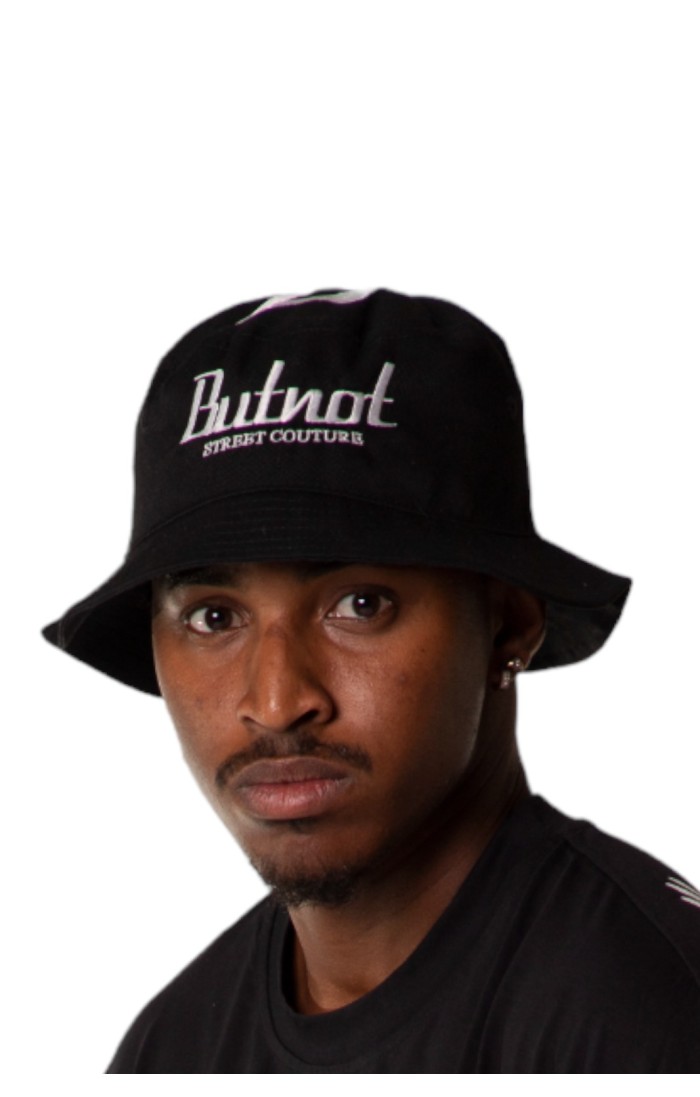 ButNot Black Embroidered Fisherman Hat