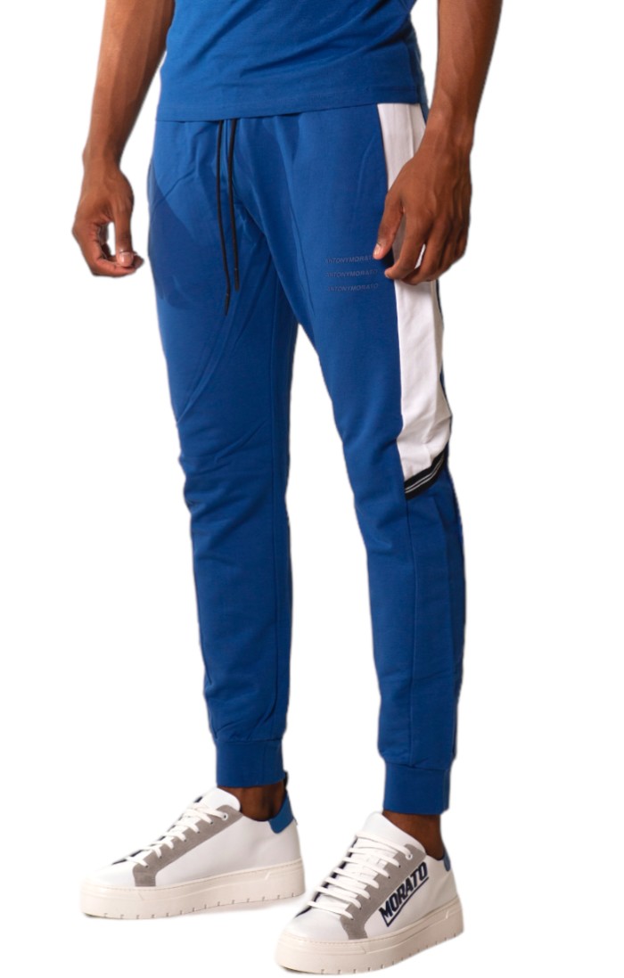 Pantalon Antony Morato szczegółowy kontrast niebieski