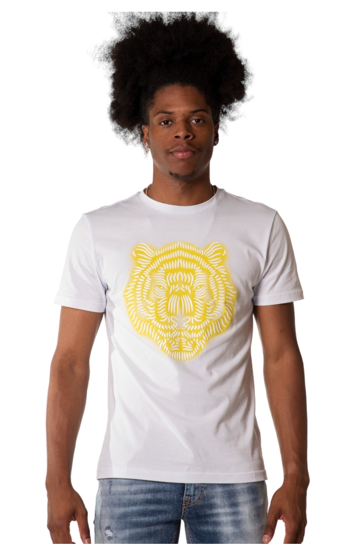Camiseta Antony Morato con Estampado de Tigre Blanco