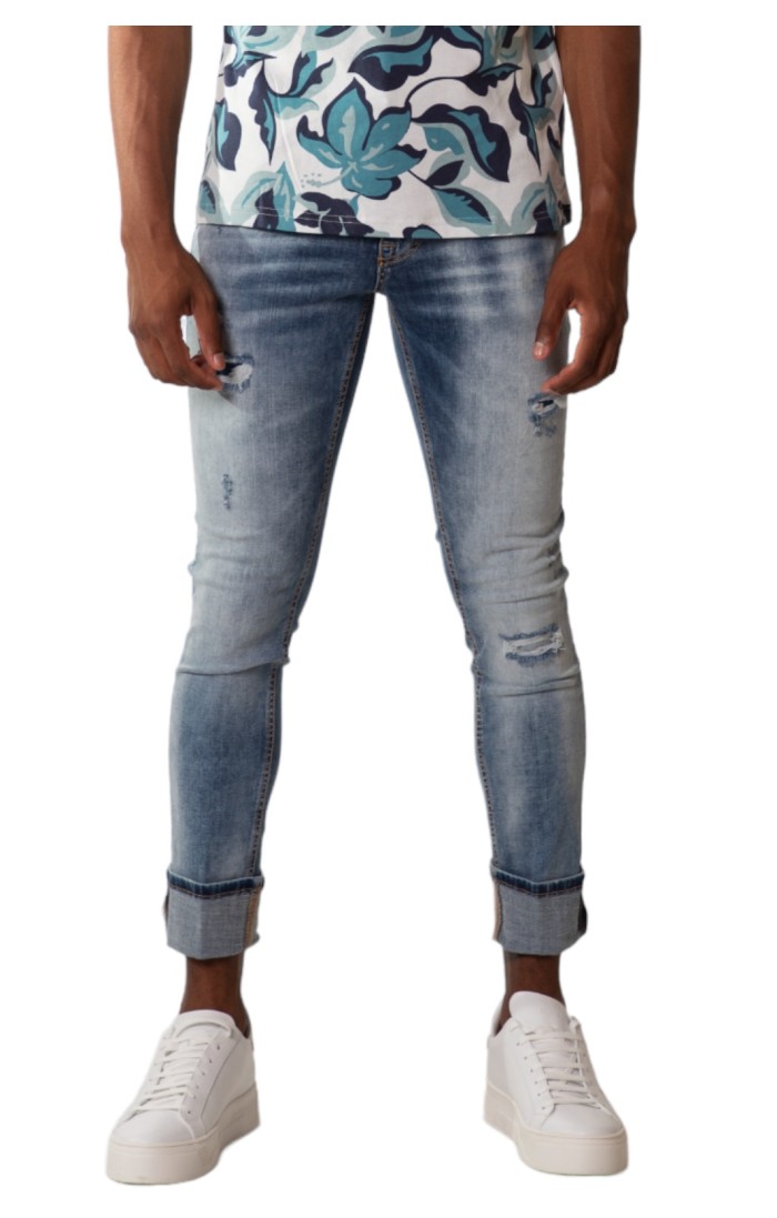 Jeans Antony Morato Super Skinny PAUL efeito branqueado azul