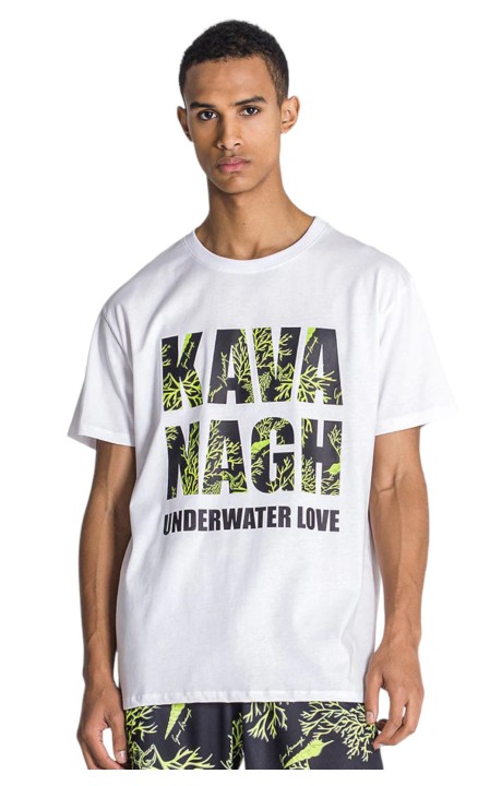 Camiseta Gianni Kavanagh Oversizecon Logo Underwater Blanco