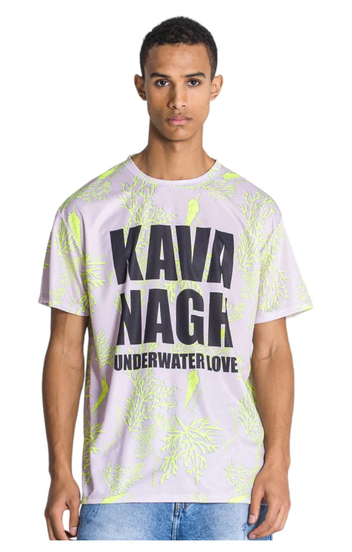Camiseta Gianni Kavanagh Oversizecon Lavanda Branca