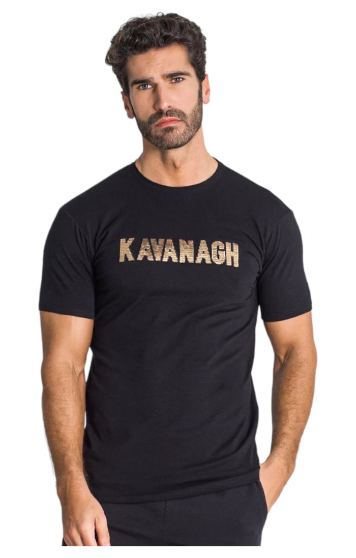 T-shirt Gianni Kavanagh GK Spotlight doré noir