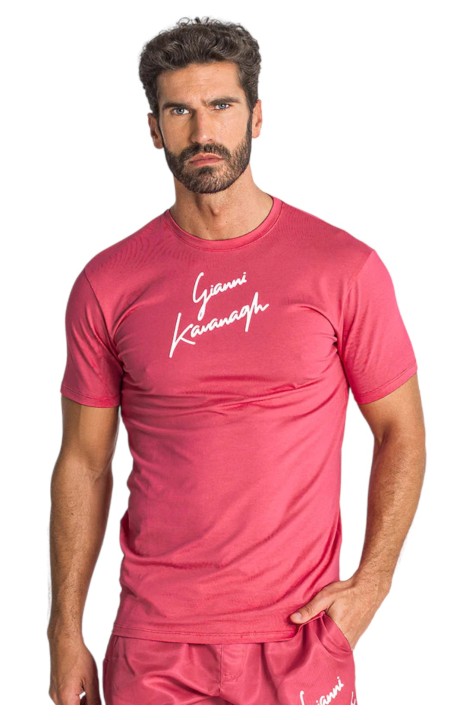 Camiseta Gianni Kavanagh Ajustada Signature Rosa