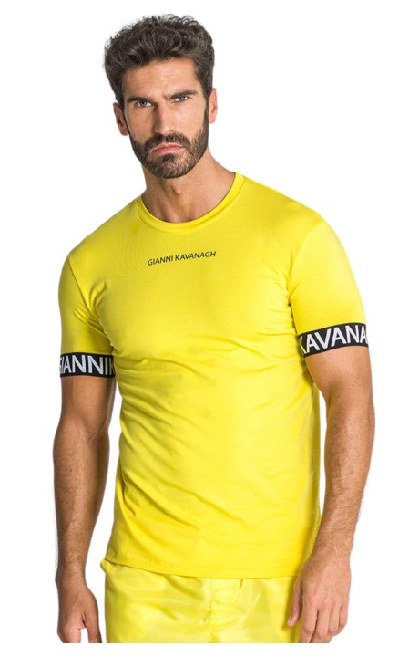 Camiseta Gianni Kavanagh Ajustada Pump Amarillo