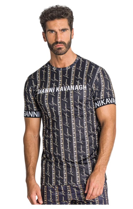 Camiseta Gianni Kavanagh Ajustada Safari Luxe Negro