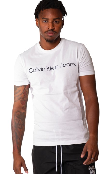 Calvin Klein Logo T-Shirt Schwarz Weiß