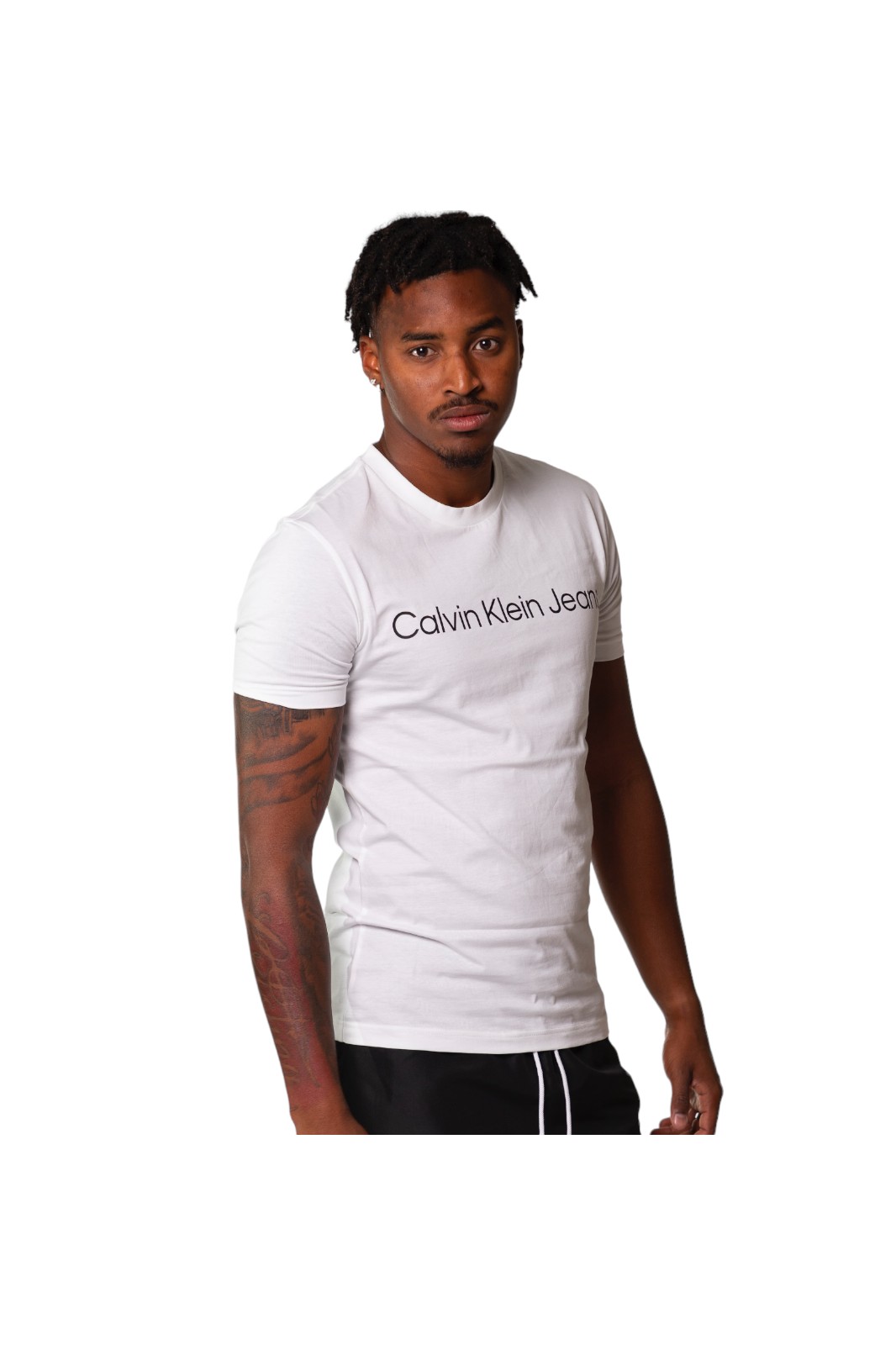 Calvin Klein Logo T-Shirt Schwarz Weiß | V-Shirts