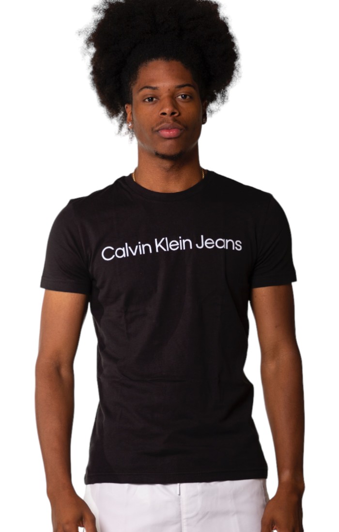 Calvin Klein Logo T-shirt Branco Preto