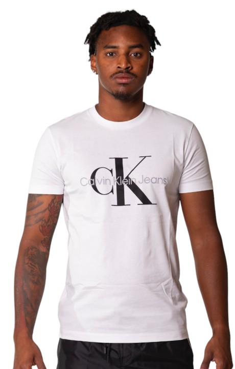 Calvin Klein T-shirt avec Monogramme Slim Blanc
