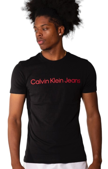 Camiseta Calvin Klein Logo Rojo Negro