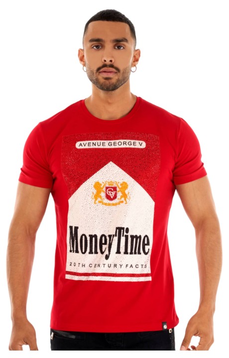 T-shirt George V Paris Le temps de l'argent rouge