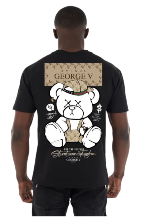 Camiseta George V Paris OSO GV Trasera Negro
