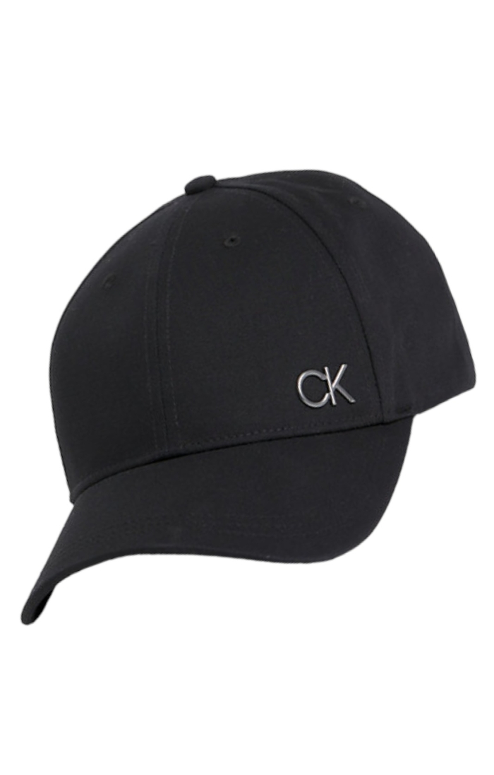 Calvin Klein Black Monogram Logo Trucker Cap